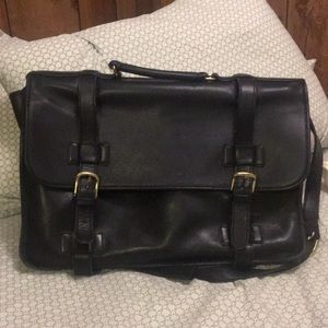 Coach Authentic Classic Black Leather Briefcase